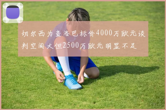 切尔西为查洛巴标价4000万欧元谈判空间大但2500万欧元明显不足